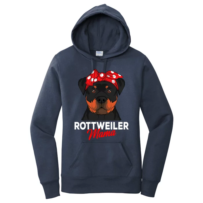 Rottweiler Mama Rottie Dog Mom Funny Mothers Day Gift Women's Pullover Hoodie