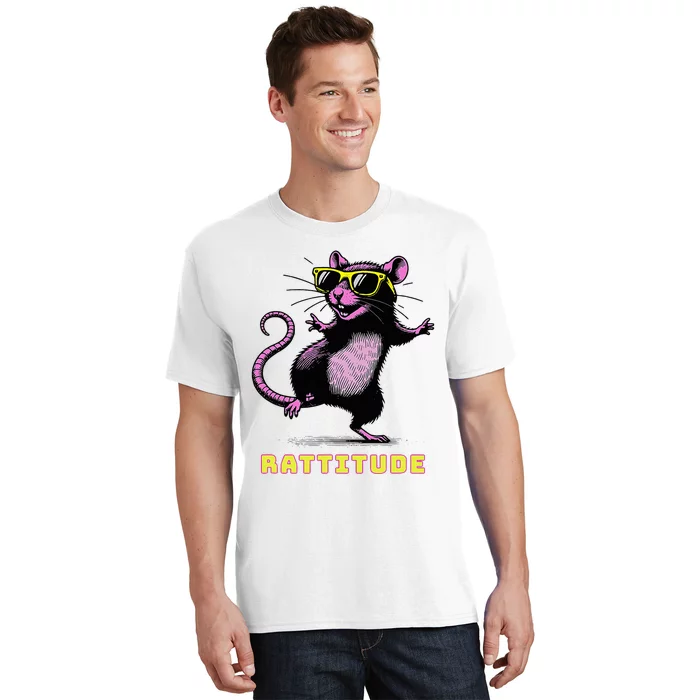 Rat Meme Rattitude Rat Sunglasses Dancing T-Shirt