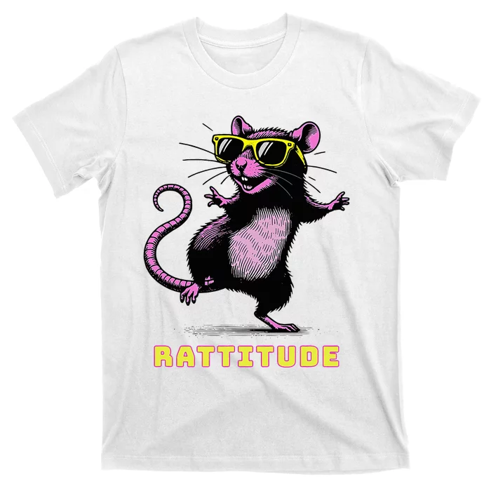 Rat Meme Rattitude Rat Sunglasses Dancing T-Shirt