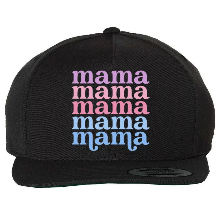 Retro Mama Retro Mom Mommy For Mothers Day Wool Snapback Cap