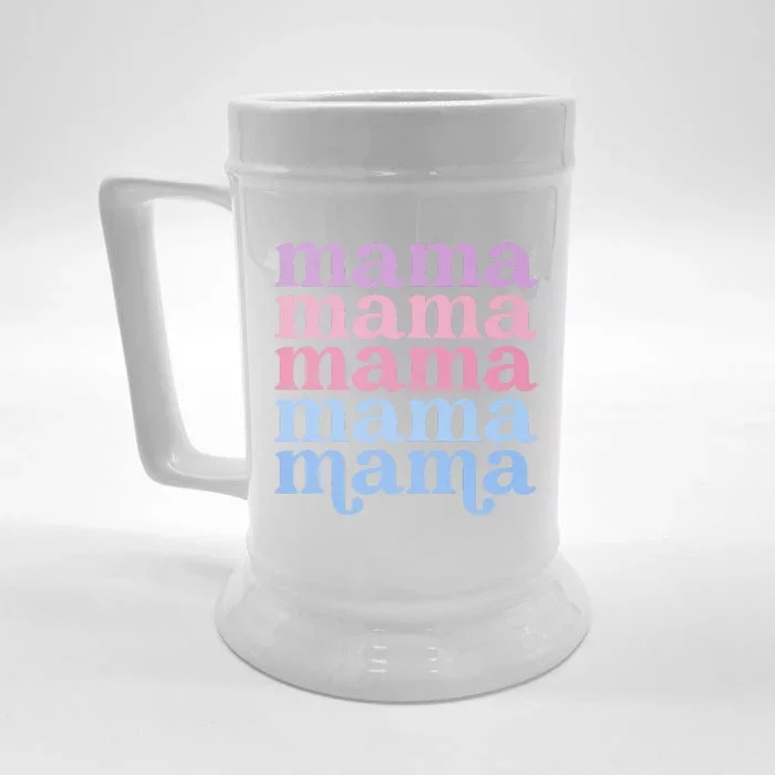 Retro Mama Retro Mom Mommy For Mothers Day Front & Back Beer Stein