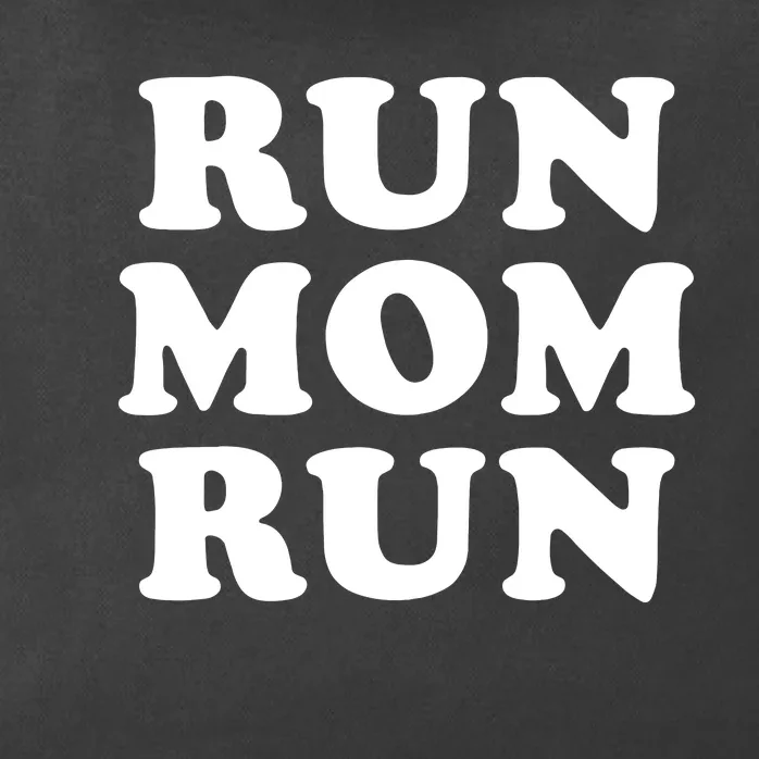 Run Mom Run Marathon Running Spectator Zip Tote Bag