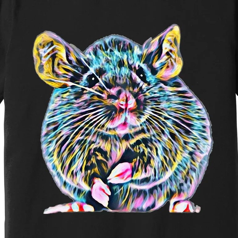 Rat Motif Rodent Cute Rat In Hand Cheese Pet Rats Premium T-Shirt