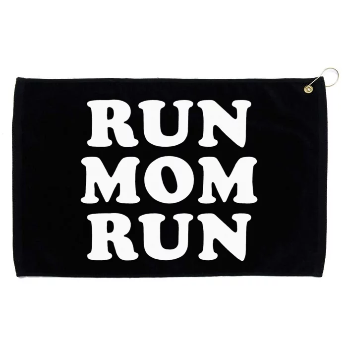 Run Mom Run Marathon Running Spectator Grommeted Golf Towel