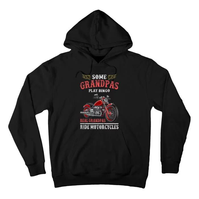 Retired Motorcycle Riding Biker Retirement Grandpa Biker Tall Hoodie