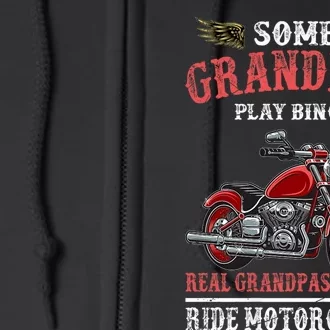 Retired Motorcycle Riding Biker Retirement Grandpa Biker Full Zip Hoodie