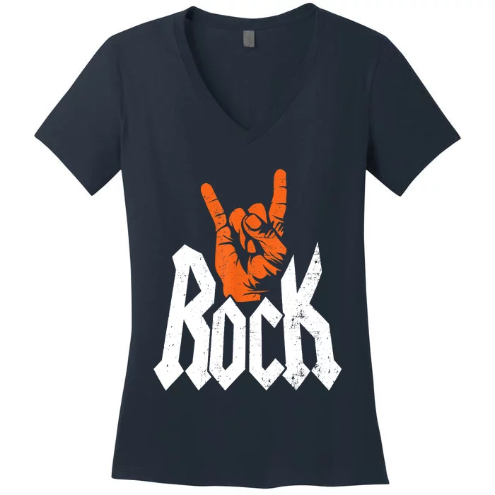 Rock Music Rock Music Lover Women's V-Neck T-Shirt