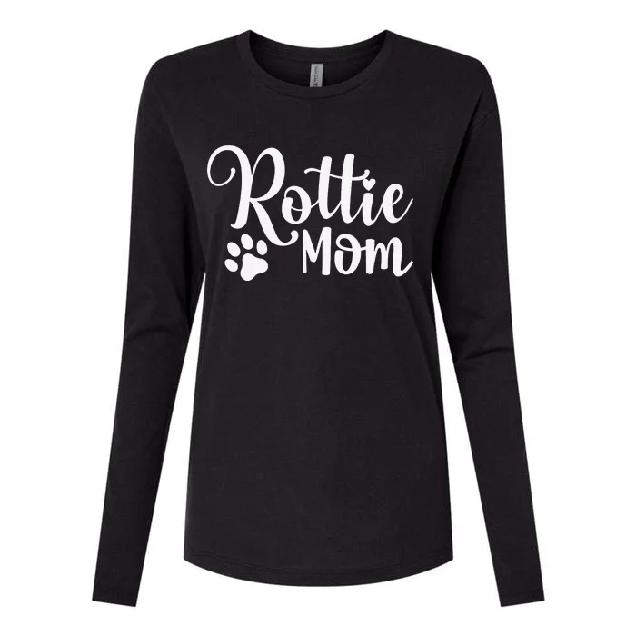 Rottie Mom Rottweiler Dog Funny Rottie Mama Womens Cotton Relaxed Long Sleeve T-Shirt