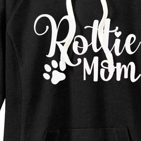 Rottie Mom Rottweiler Dog Funny Rottie Mama Women's Fleece Hoodie