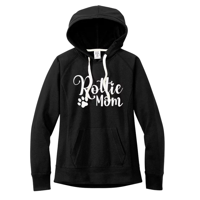 Rottie Mom Rottweiler Dog Funny Rottie Mama Women's Fleece Hoodie