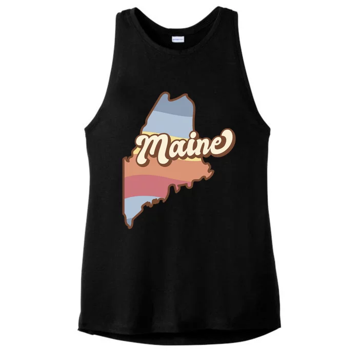 Retro Maine Ladies Tri-Blend Wicking Tank