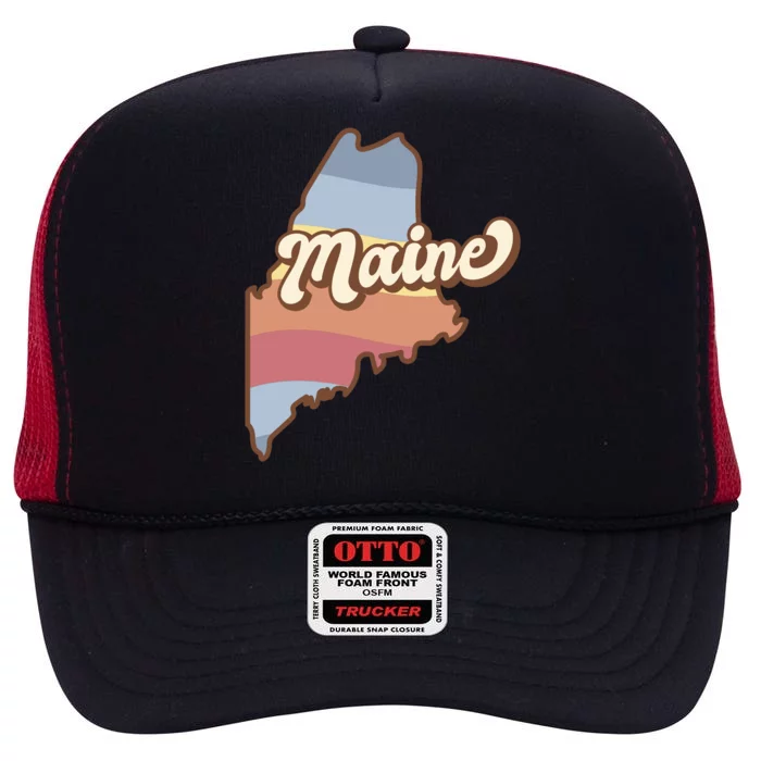 Retro Maine High Crown Mesh Trucker Hat