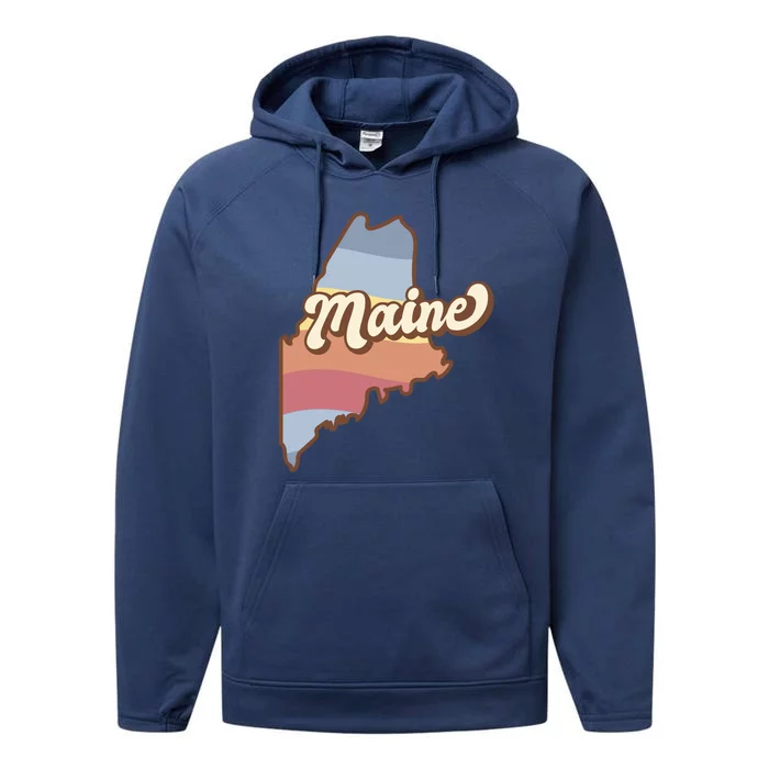 Retro Maine Performance Fleece Hoodie