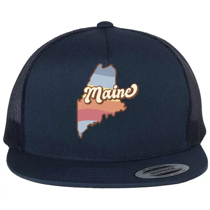 Retro Maine Flat Bill Trucker Hat