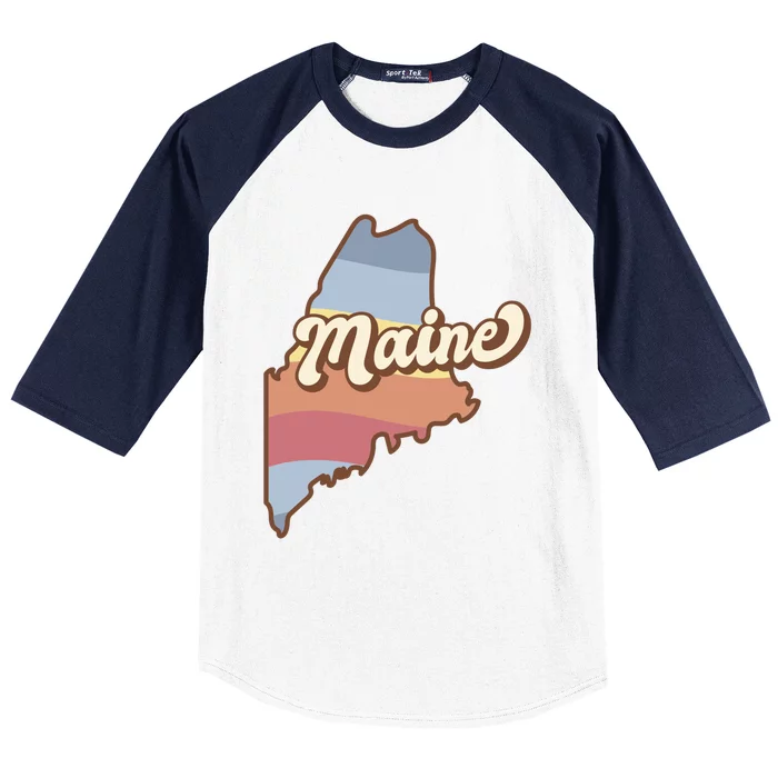 Retro Maine Baseball Sleeve Shirt