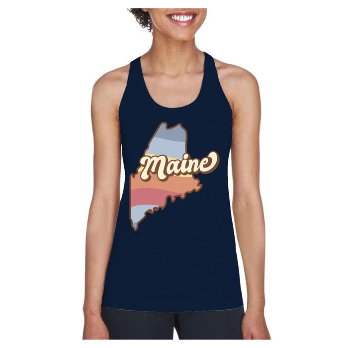 Retro Maine Women's Racerback Tank