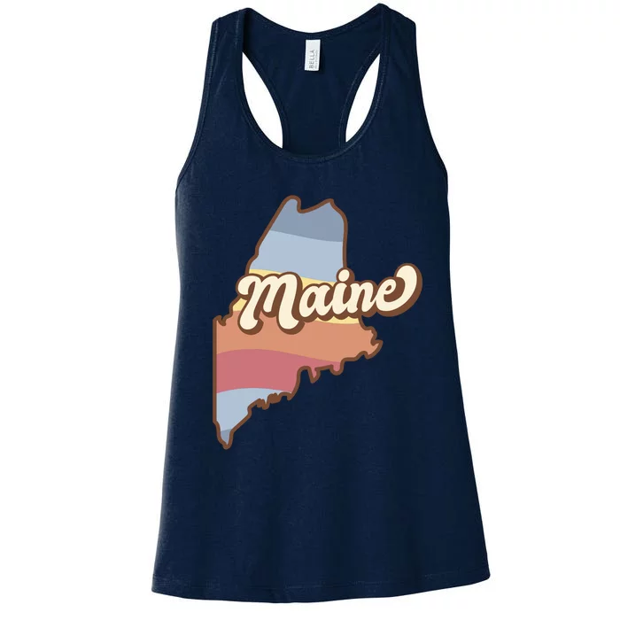 Retro Maine Women's Racerback Tank