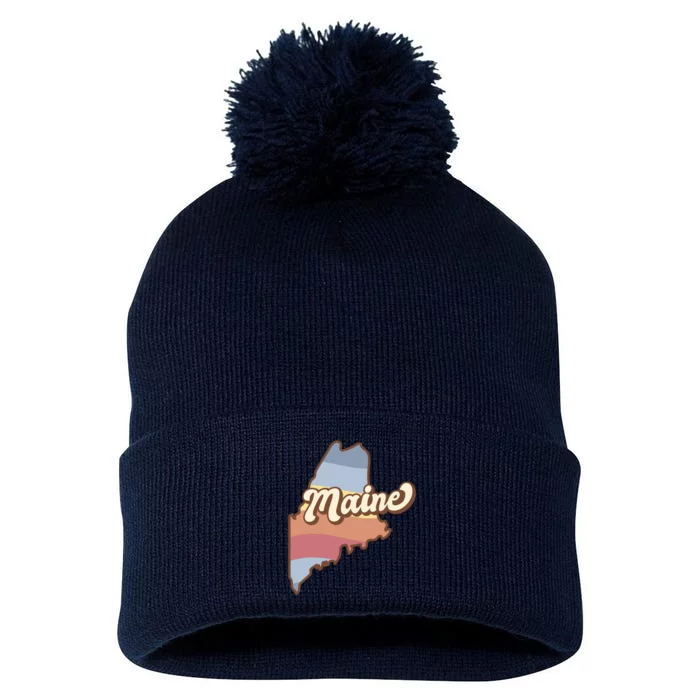 Retro Maine Pom Pom 12in Knit Beanie