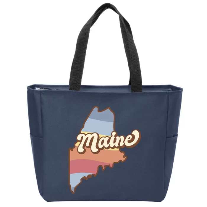 Retro Maine Zip Tote Bag