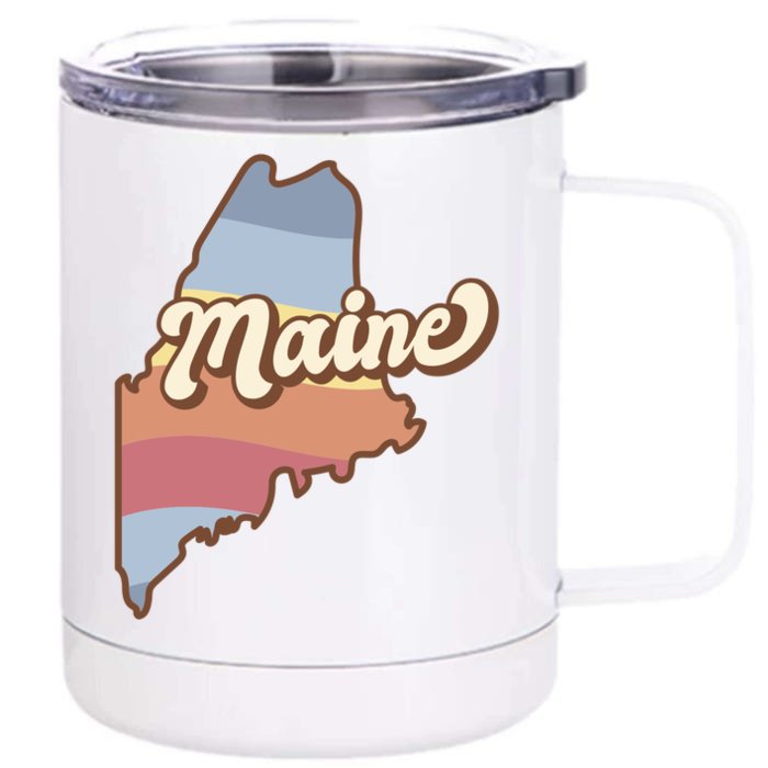 Retro Maine Front & Back 12oz Stainless Steel Tumbler Cup