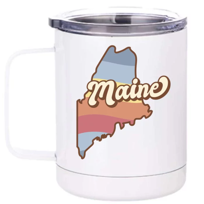 Retro Maine Front & Back 12oz Stainless Steel Tumbler Cup