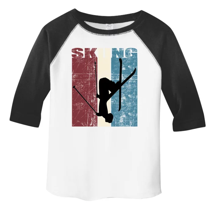 Red Mountain Retro Skiing Ski Great Gift Toddler Fine Jersey T-Shirt