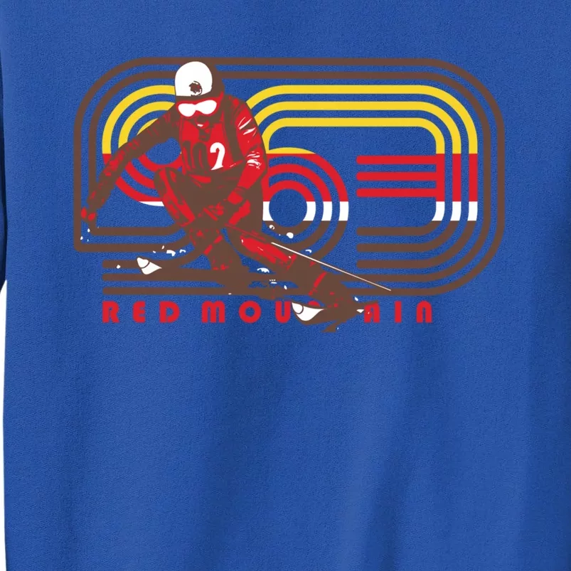 Red Mountain Retro Skiing Ski Gift Tall Sweatshirt