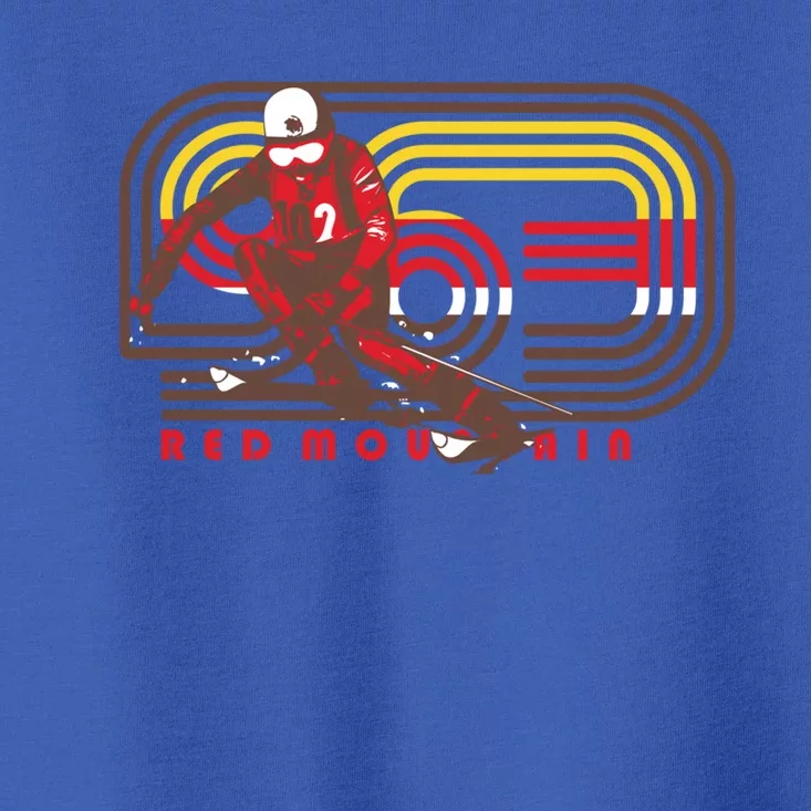 Red Mountain Retro Skiing Ski Gift Toddler T-Shirt