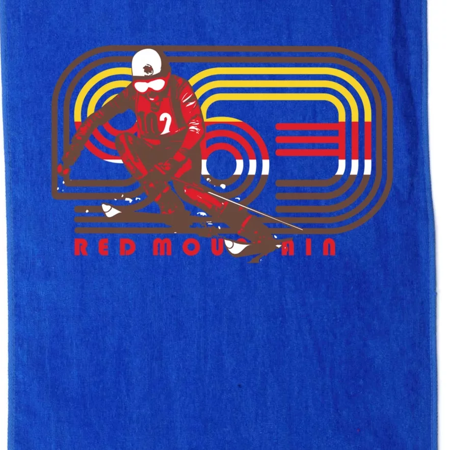 Red Mountain Retro Skiing Ski Gift Platinum Collection Golf Towel