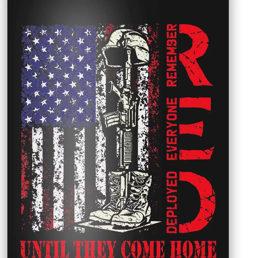 R.E.D. Military Remember Everyone Deployed Usa Flag Poster