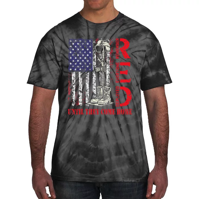 R.E.D. Military Remember Everyone Deployed Usa Flag Tie-Dye T-Shirt