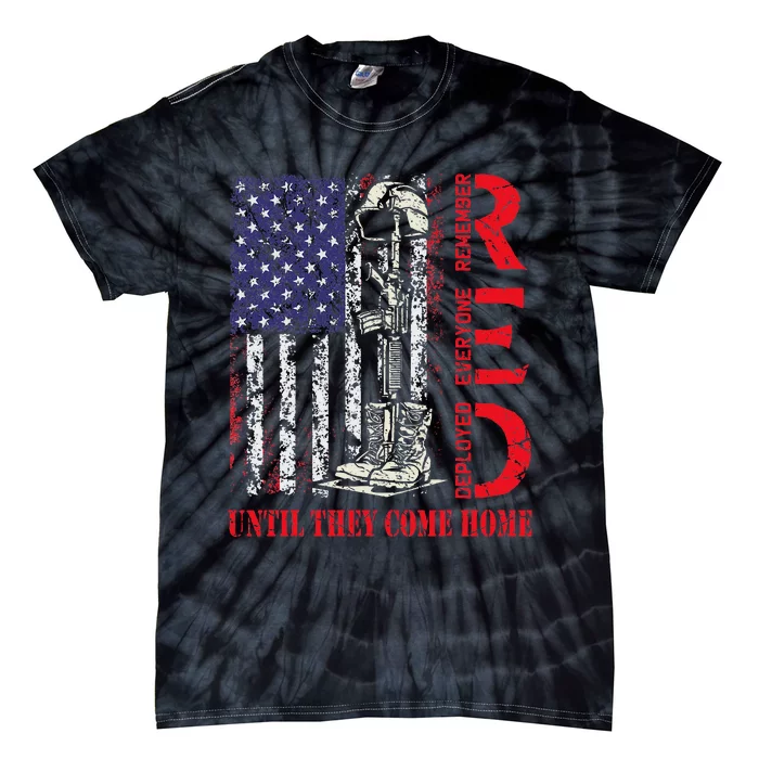 R.E.D. Military Remember Everyone Deployed Usa Flag Tie-Dye T-Shirt