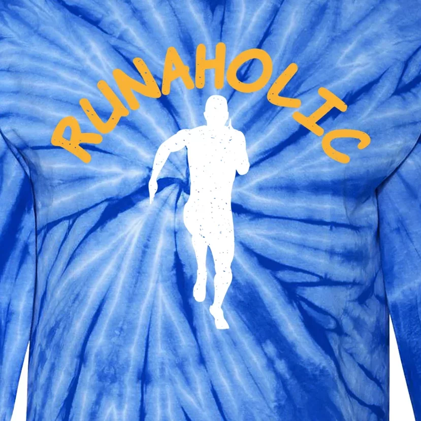 Runaholic Marathon Runner Cool Gift Tie-Dye Long Sleeve Shirt