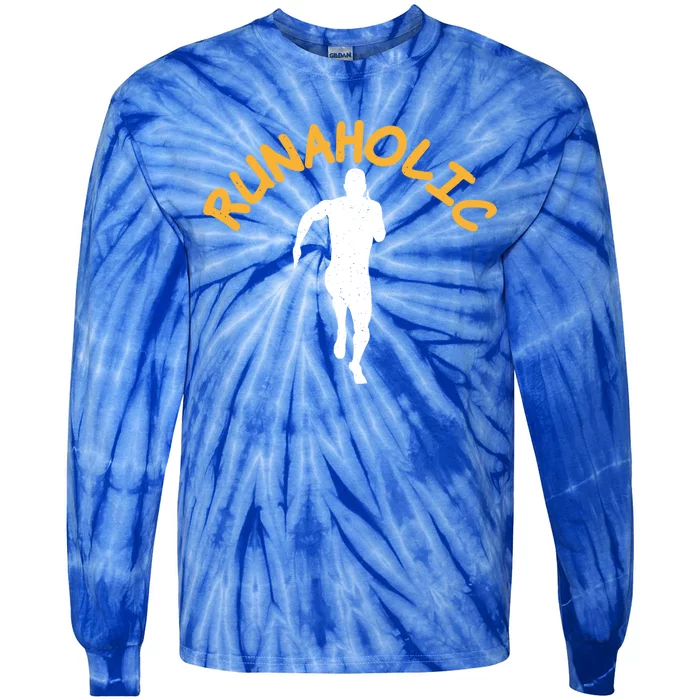 Runaholic Marathon Runner Cool Gift Tie-Dye Long Sleeve Shirt