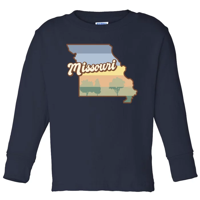 Retro Missouri Toddler Long Sleeve Shirt