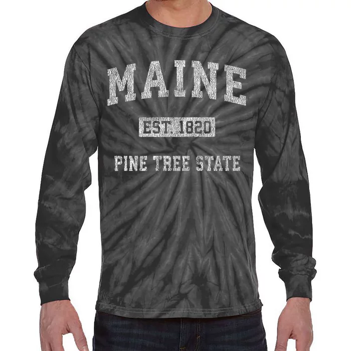 Retro Maine Tie-Dye Long Sleeve Shirt