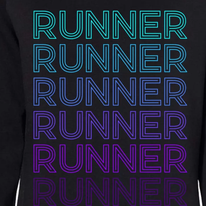 Runner Marathon Running Retro Gift Womens California Wash Sweatshirt