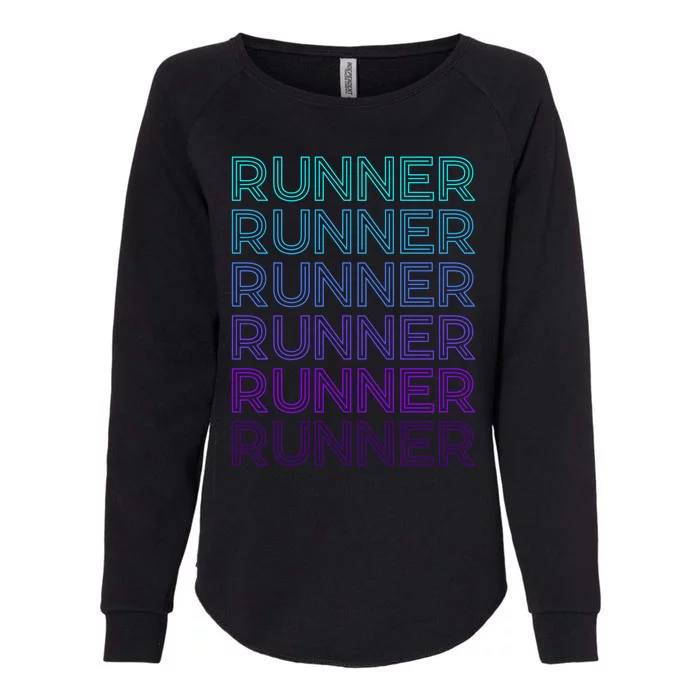 Runner Marathon Running Retro Gift Womens California Wash Sweatshirt