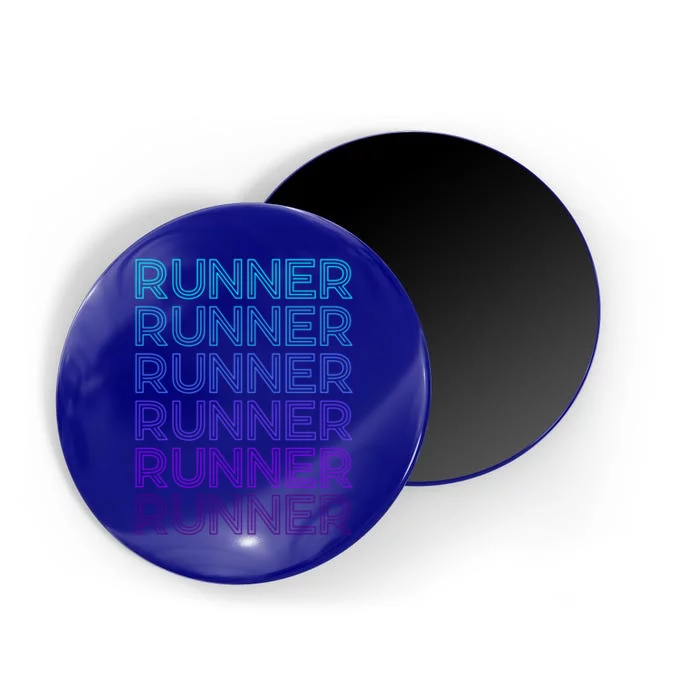 Runner Marathon Running Retro Gift Magnet