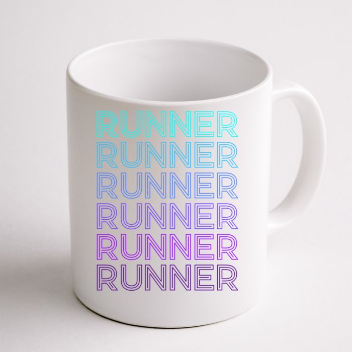 Runner Marathon Running Retro Gift Front & Back Coffee Mug