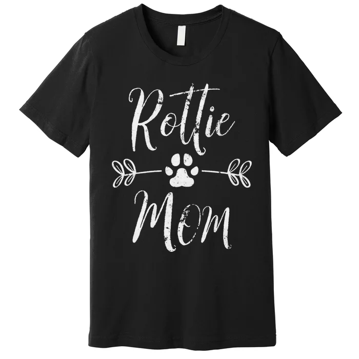 Rottie Mom Rottweiler Lover Owner Funny Dog Mom Premium T-Shirt