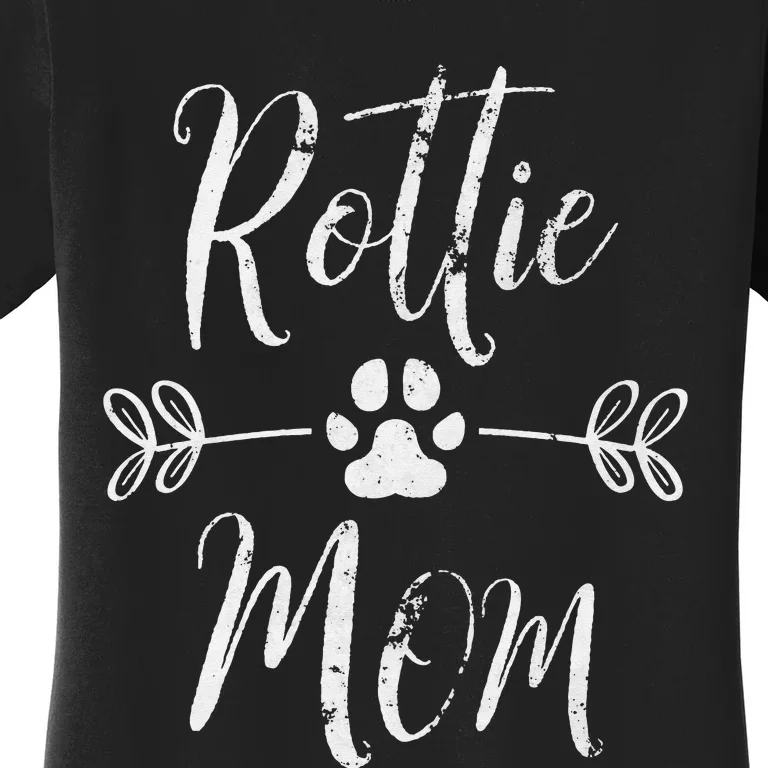 Rottie Mom Rottweiler Lover Owner Funny Dog Mom Women's T-Shirt