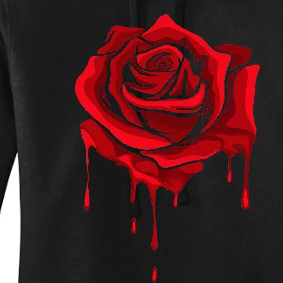 Red Melting Rose Garden Gardener Botanist Flowers Rose Women's Pullover Hoodie