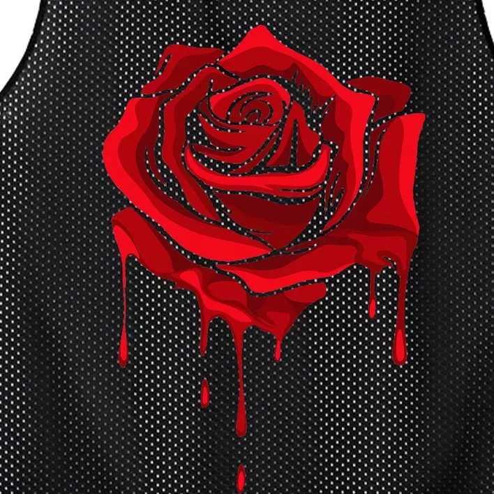 Red Melting Rose Garden Gardener Botanist Flowers Rose Mesh Reversible Basketball Jersey Tank