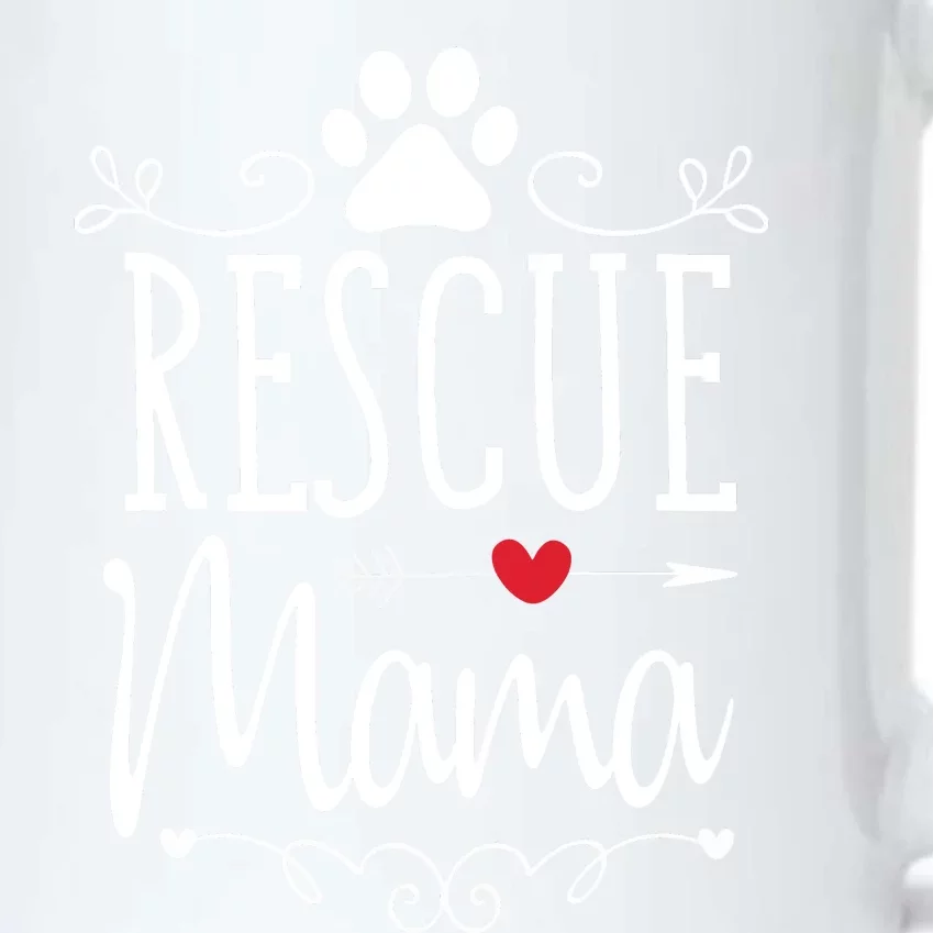 Rescue Mama Rescue Dog Lover Outfit Rescue Mom Gift Black Color Changing Mug