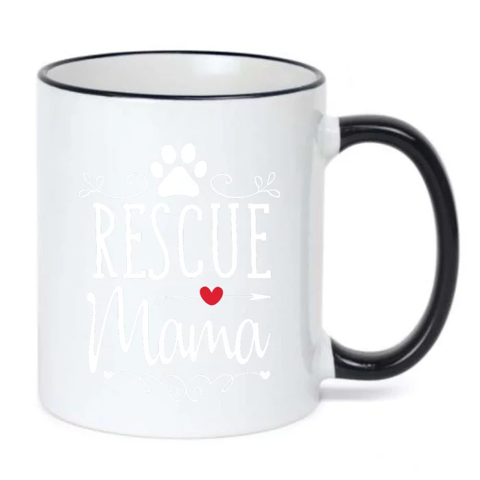 Rescue Mama Rescue Dog Lover Outfit Rescue Mom Gift Black Color Changing Mug