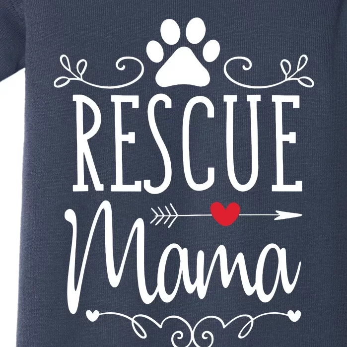 Rescue Mama Rescue Dog Lover Outfit Rescue Mom Gift Baby Bodysuit