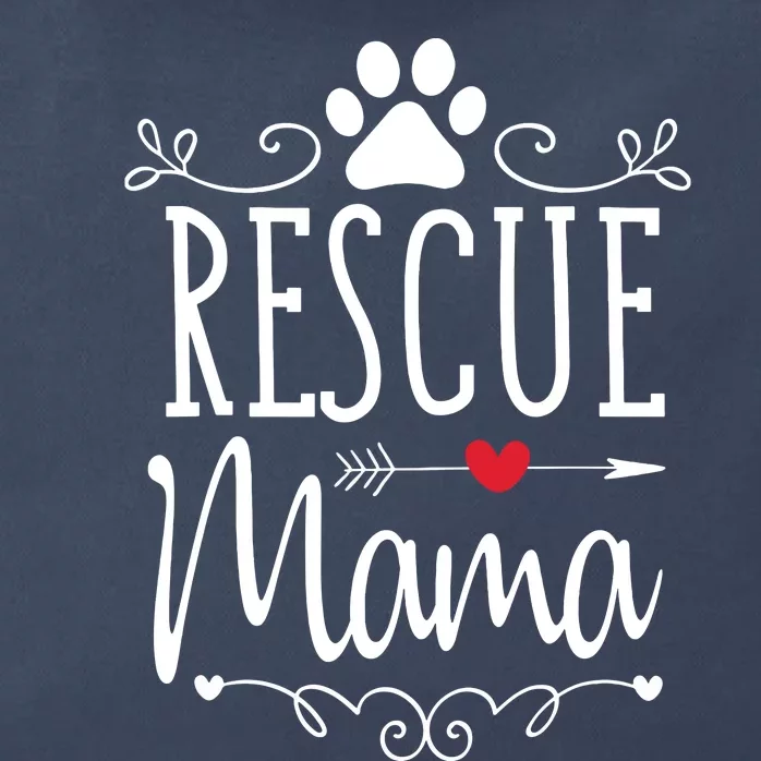 Rescue Mama Rescue Dog Lover Outfit Rescue Mom Gift Zip Tote Bag