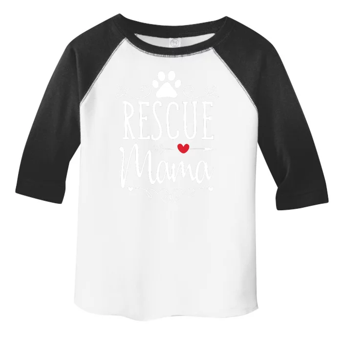 Rescue Mama Rescue Dog Lover Outfit Rescue Mom Gift Toddler Fine Jersey T-Shirt