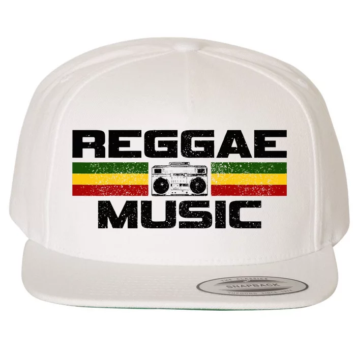 Reggae Music Rastafari Rasta Jamaica Gift Wool Snapback Cap